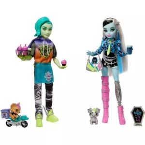 🍁Monster High Deuce + Frankie Coffee Break Dolls